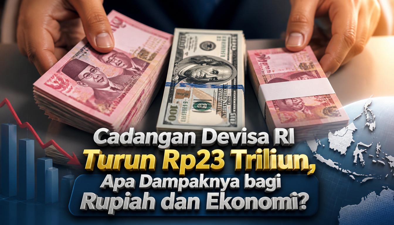 Cadangan Devisa RI Turun Rp23 Triliun, Apa Dampaknya bagi Rupiah dan Ekonomi?