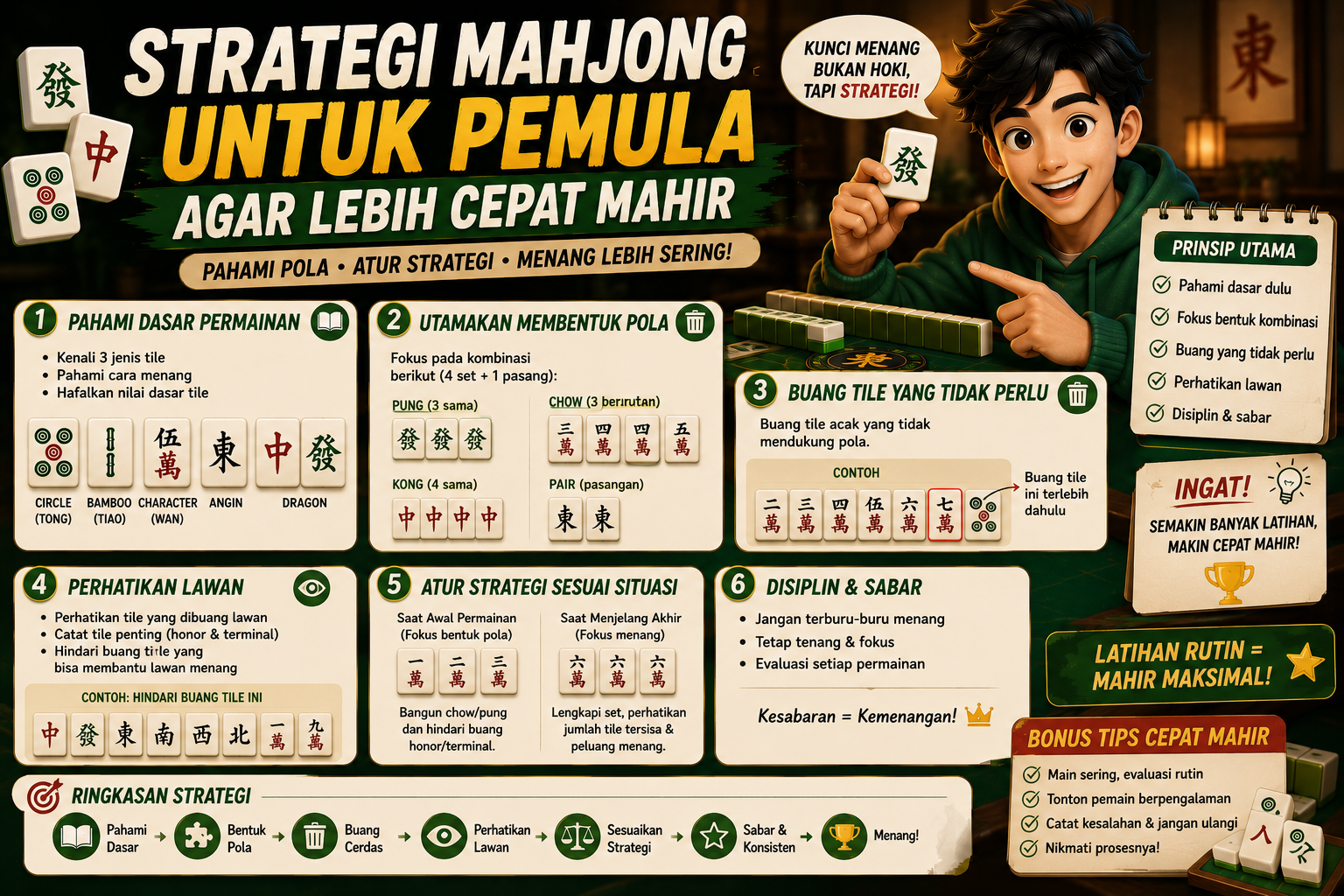 Strategi Mahjong untuk Pemula Agar Lebih Cepat Mahir